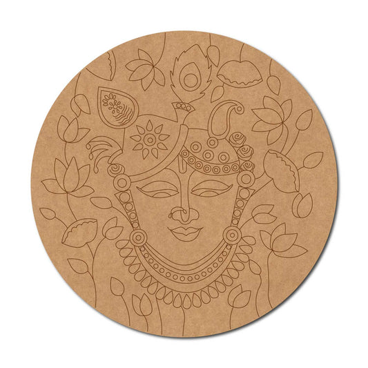 Shrinath Ji Pre Marked Round MDF Design 5