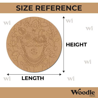 Shrinath Ji Pre Marked Round MDF Design 5