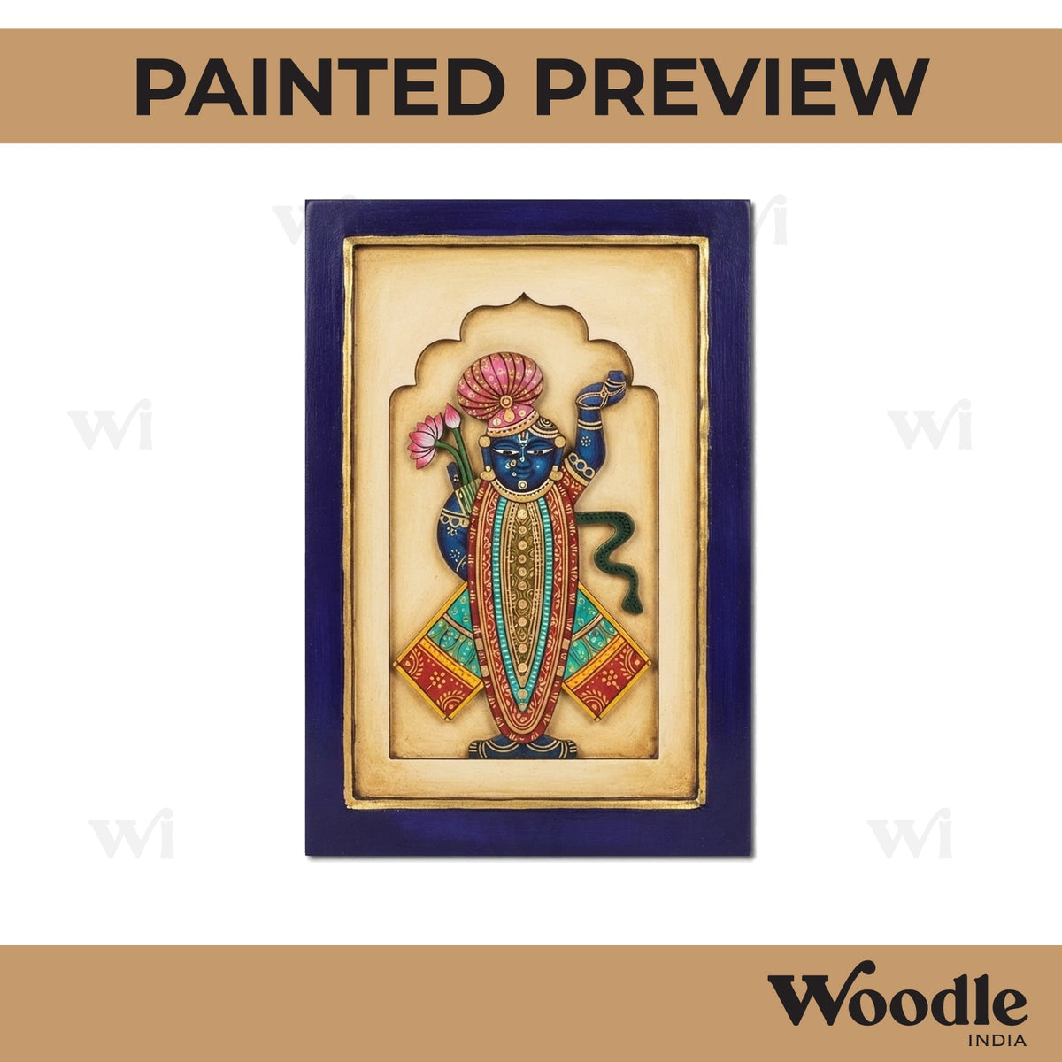 Shrinath Ji Jharokha Pre Marked MDF Design 1