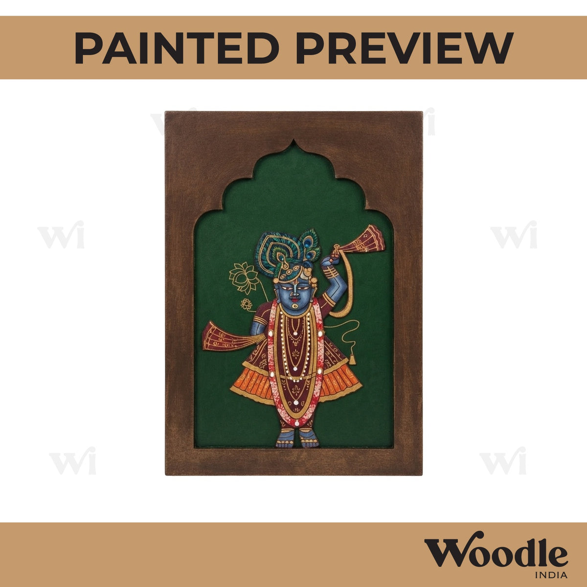 Shrinath Ji Jharokha Pre Marked MDF Design 3