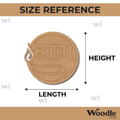 Shubh Labh Diya Base MDF Design 1