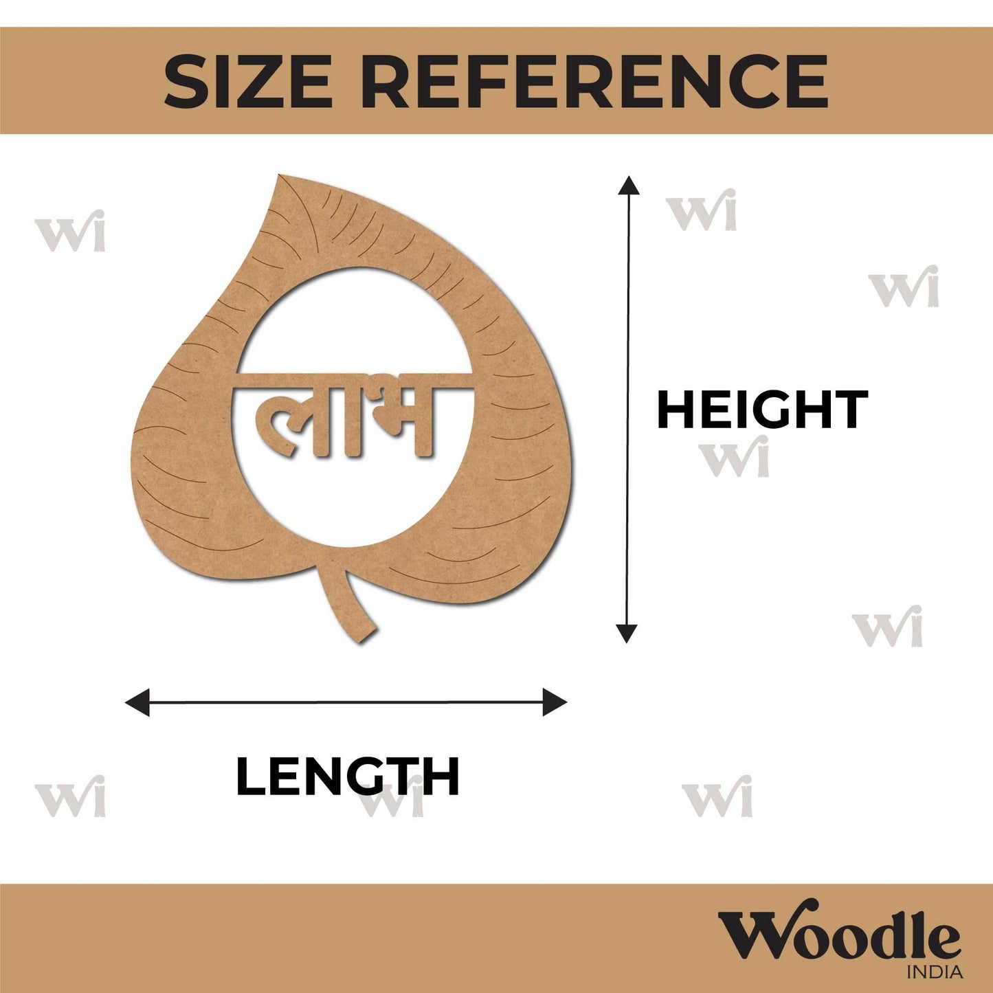 Shubh Labh Leaf Pre Marked MDF Design 1