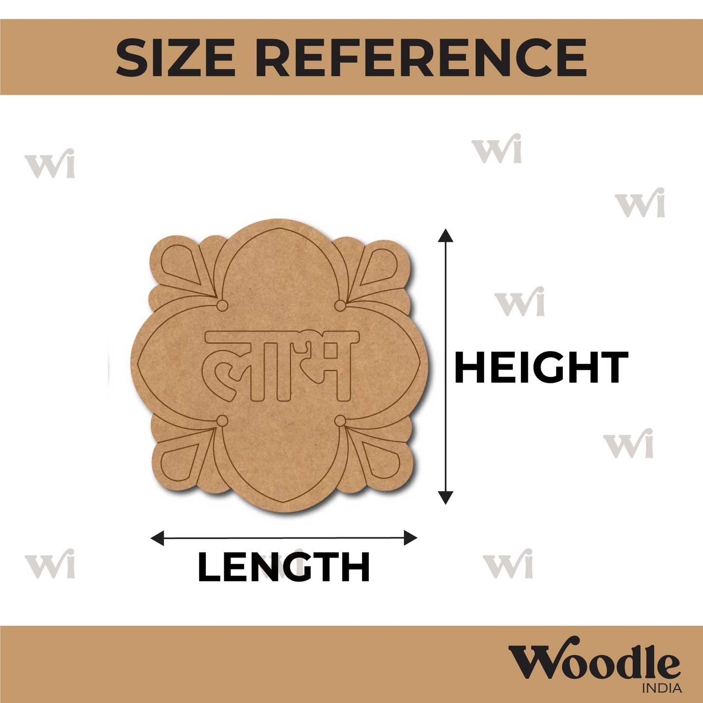 Shubh Labh Set Pre Marked MDF Design 1