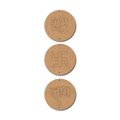 Shubh Labh Swastik Hanging MDF Design 1