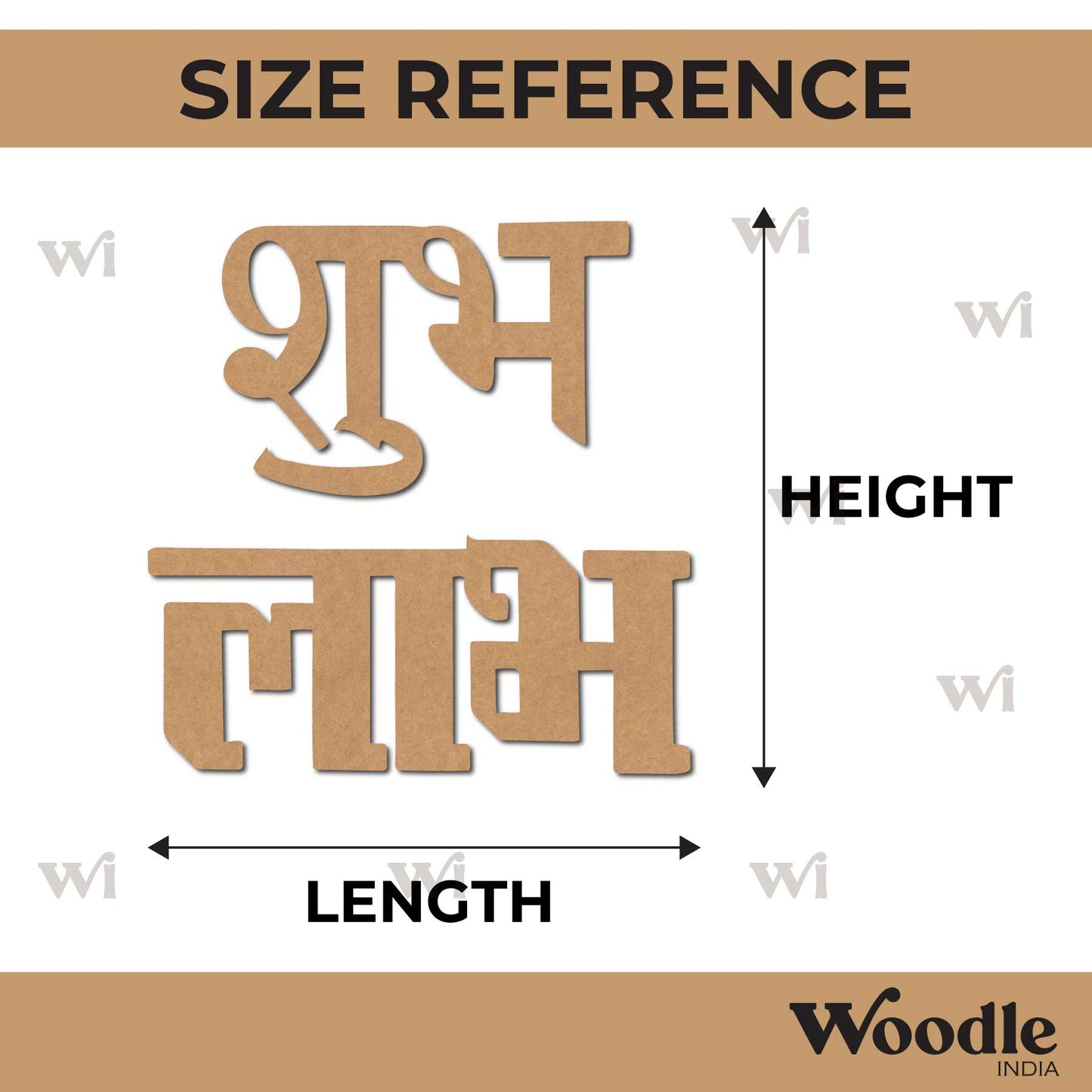 Shubh Labh Text Cutout MDF Design 4