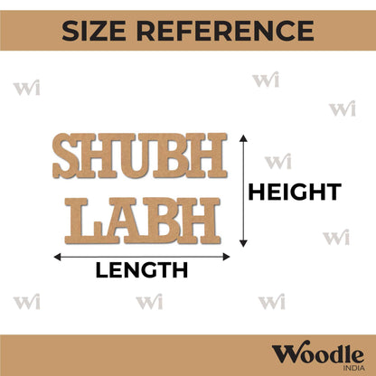 Shubh Labh Text Cutout MDF Design 5
