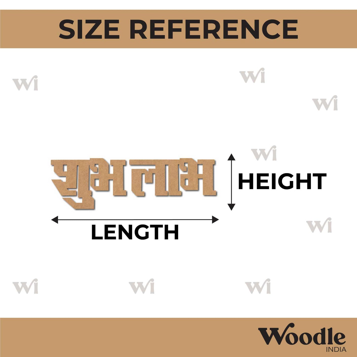 Shubh Labh Text Cutout MDF Design 6