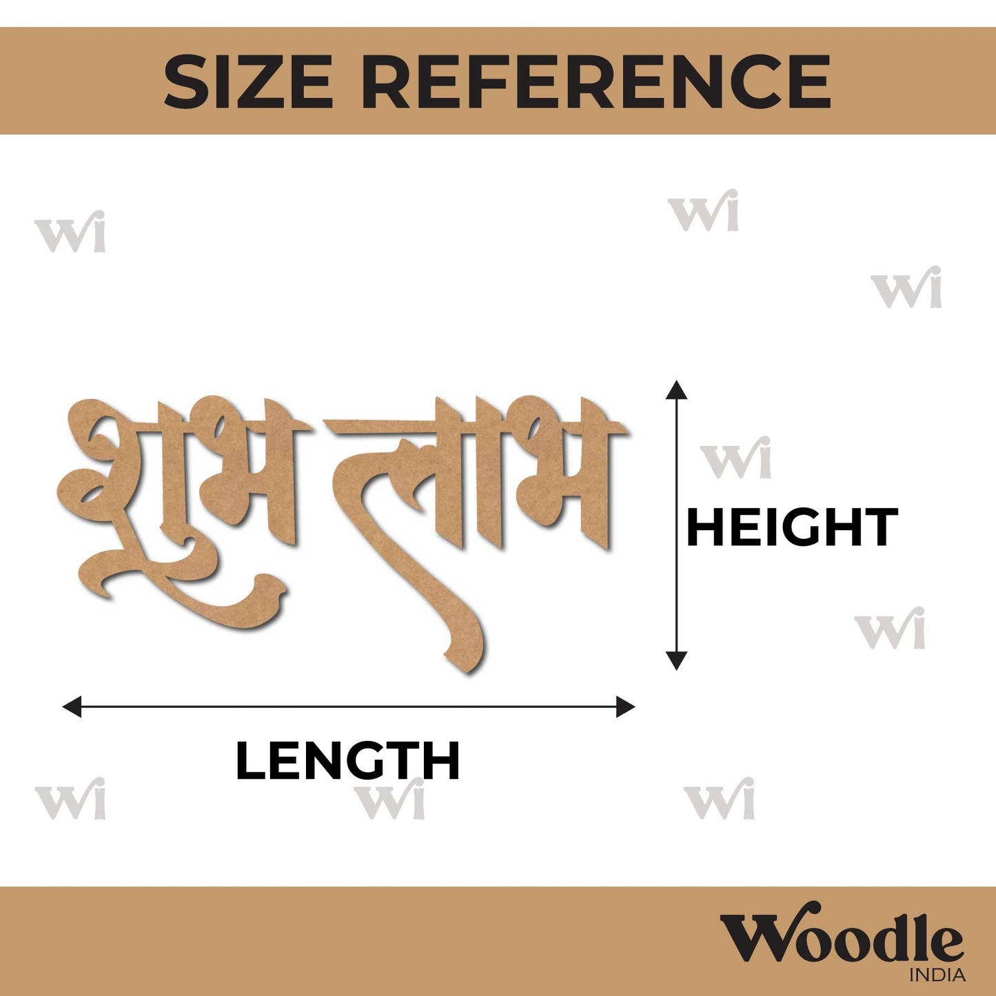 Shubh Labh Text Cutout MDF Design 7
