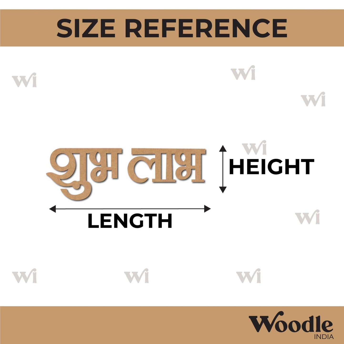 Shubh Labh Text Cutout MDF Design 8
