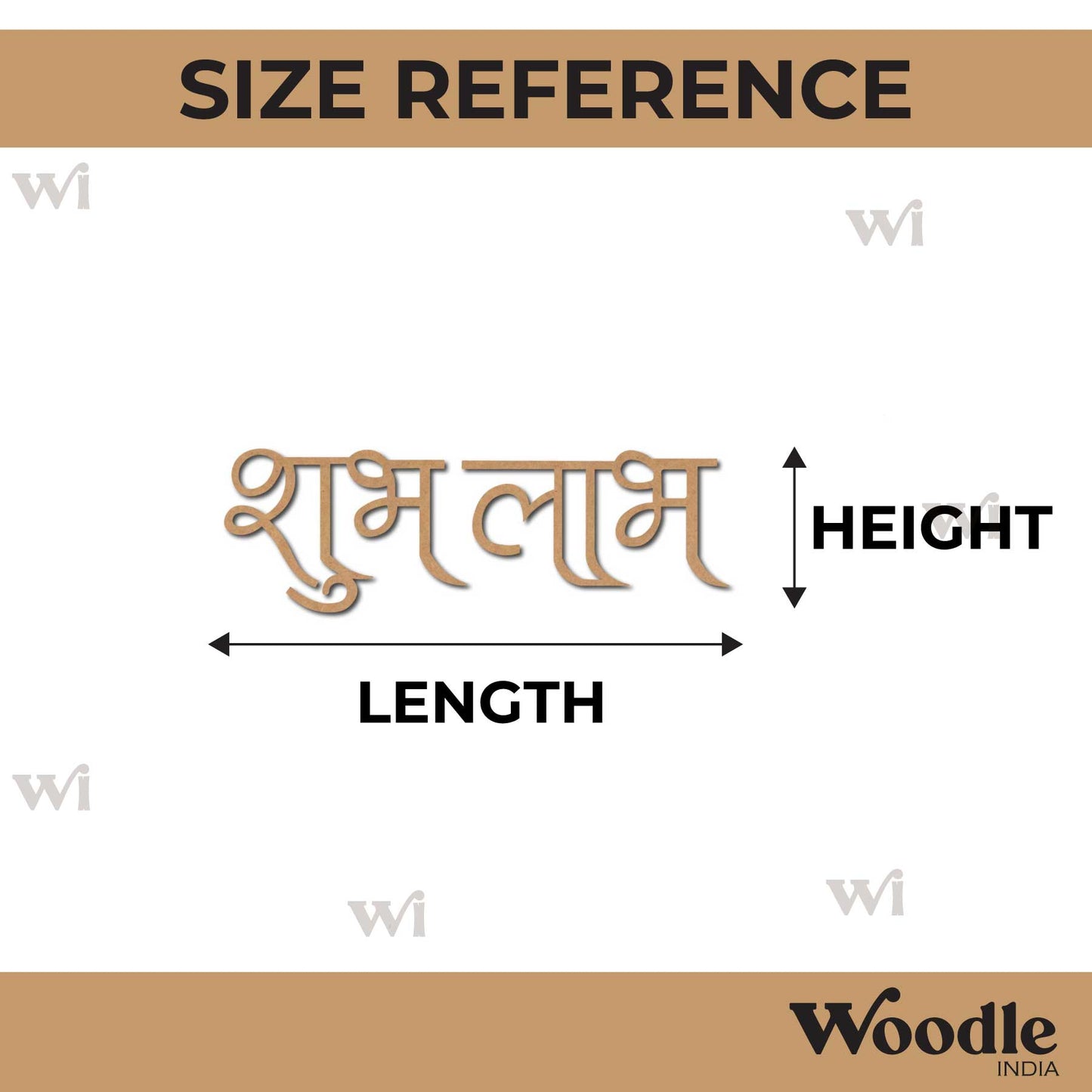 Shubh Labh Text Cutout MDF Design 9