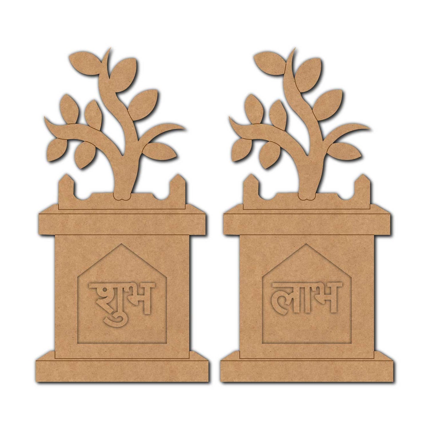 Shubh Labh Tulsi Plant Pre Marked Base MDF Design 1