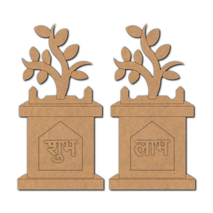 Shubh Labh Tulsi Plant Pre Marked Base MDF Design 1