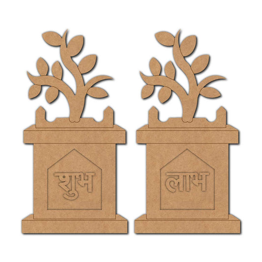 Shubh Labh Tulsi Plant Pre Marked Base MDF Design 1