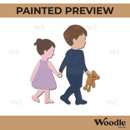 Siblings Cutout MDF Design 1