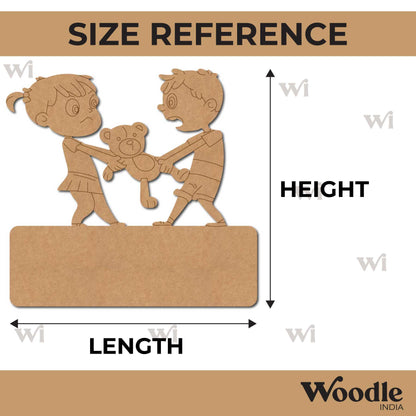 Siblings Nameplate Pre Marked MDF Design 1