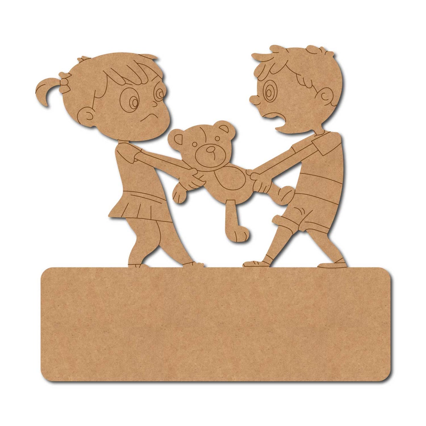 Siblings Nameplate Pre Marked MDF Design 1
