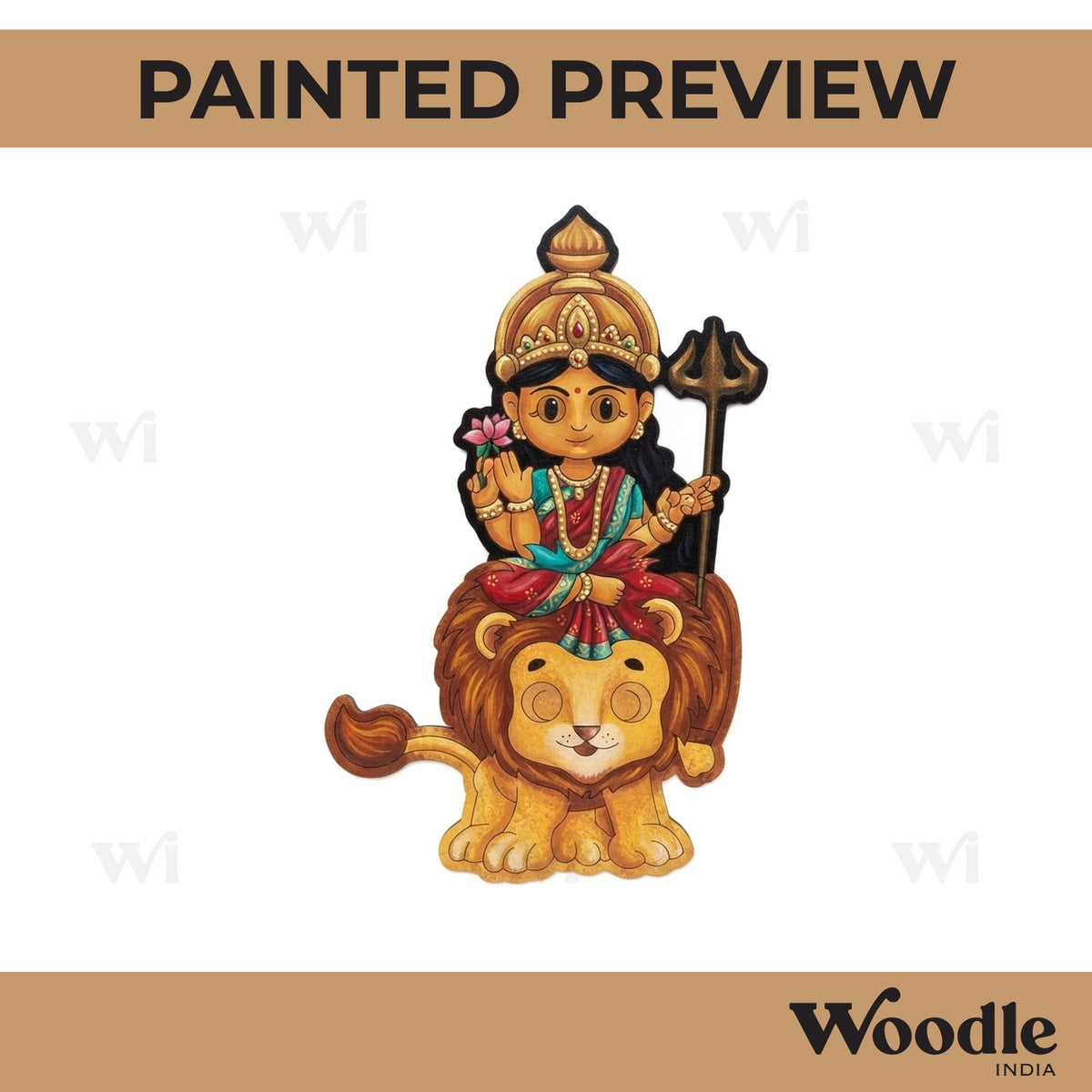Siddhidatri Goddess Durga Pre Marked MDF Design 1