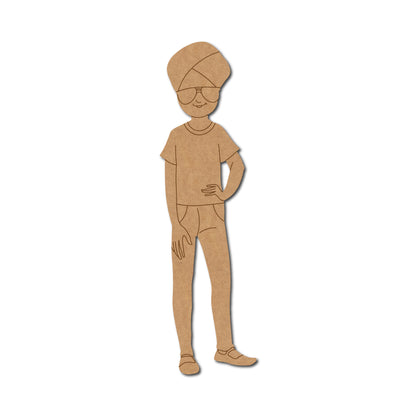 Sikh Boy Pre Marked MDF Design 1