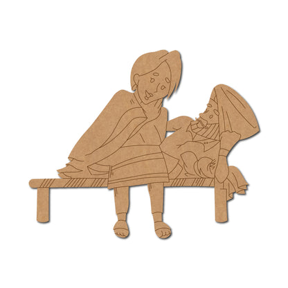 Sikh Couple Pre Marked MDF Design 1