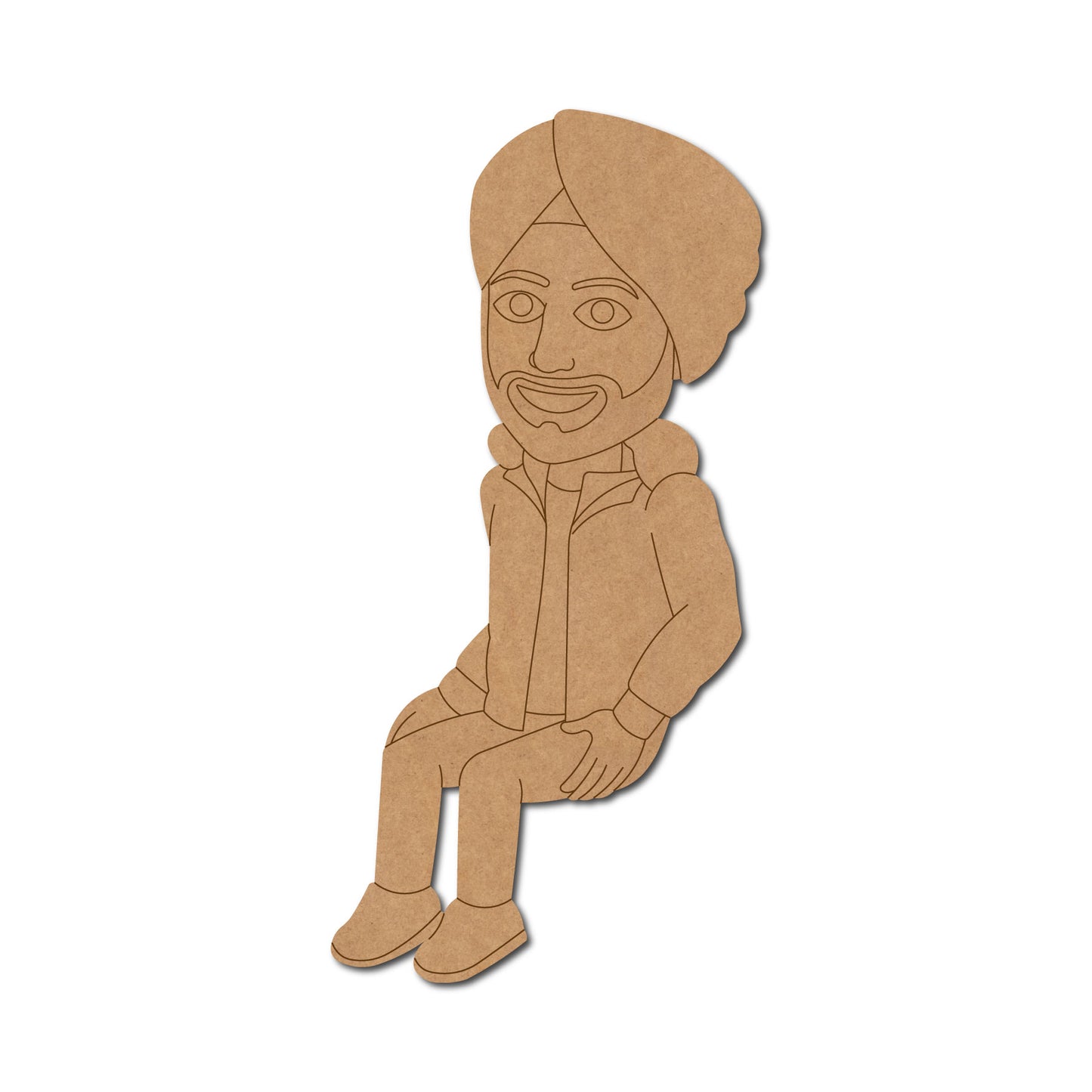 Sikh Man Pre Marked MDF Design 2