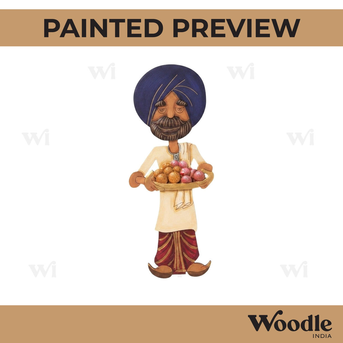 Sikh Man Pre Marked MDF Design 3