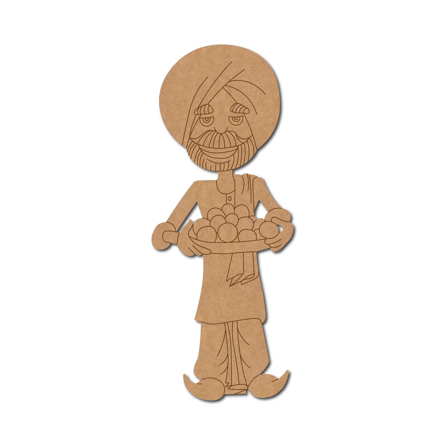 Sikh Man Pre Marked MDF Design 3