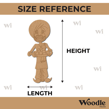 Sikh Man Pre Marked MDF Design 3