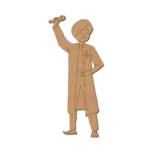 Sikh Man Singer Pre Marked MDF Design 1