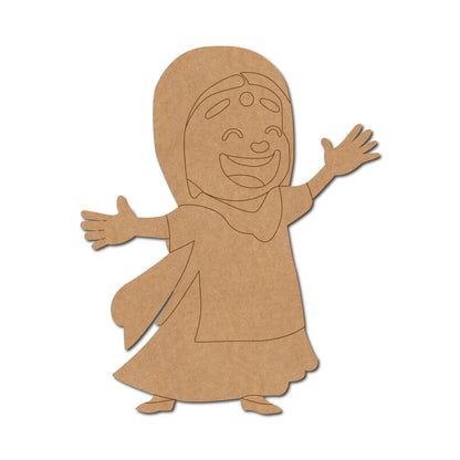 Sikh Woman Pre Marked MDF Design 2
