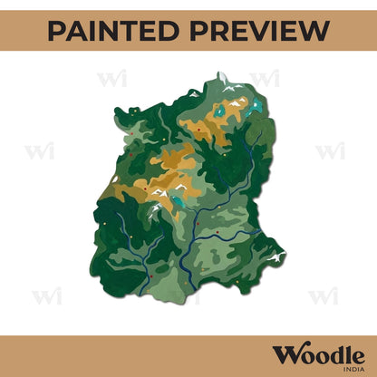 Sikkim Map Cutout MDF Design 1