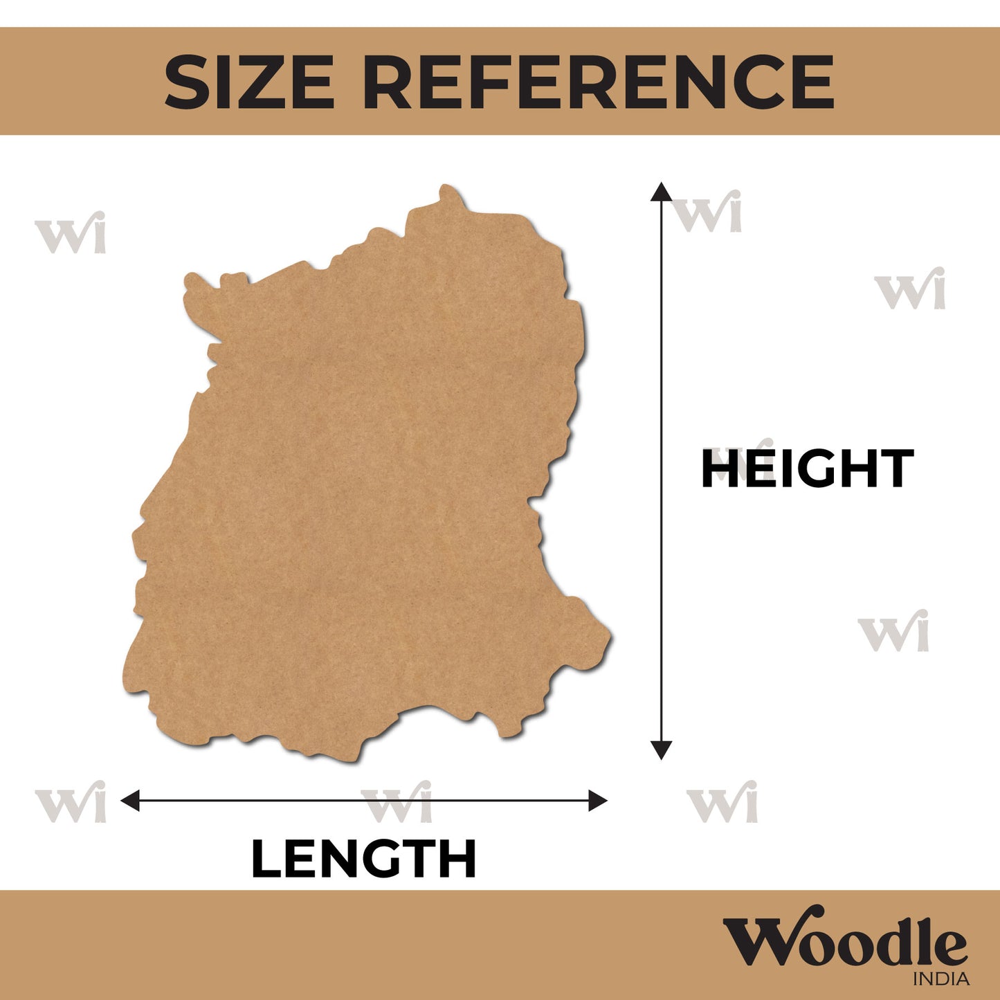 Sikkim Map Cutout MDF Design 1