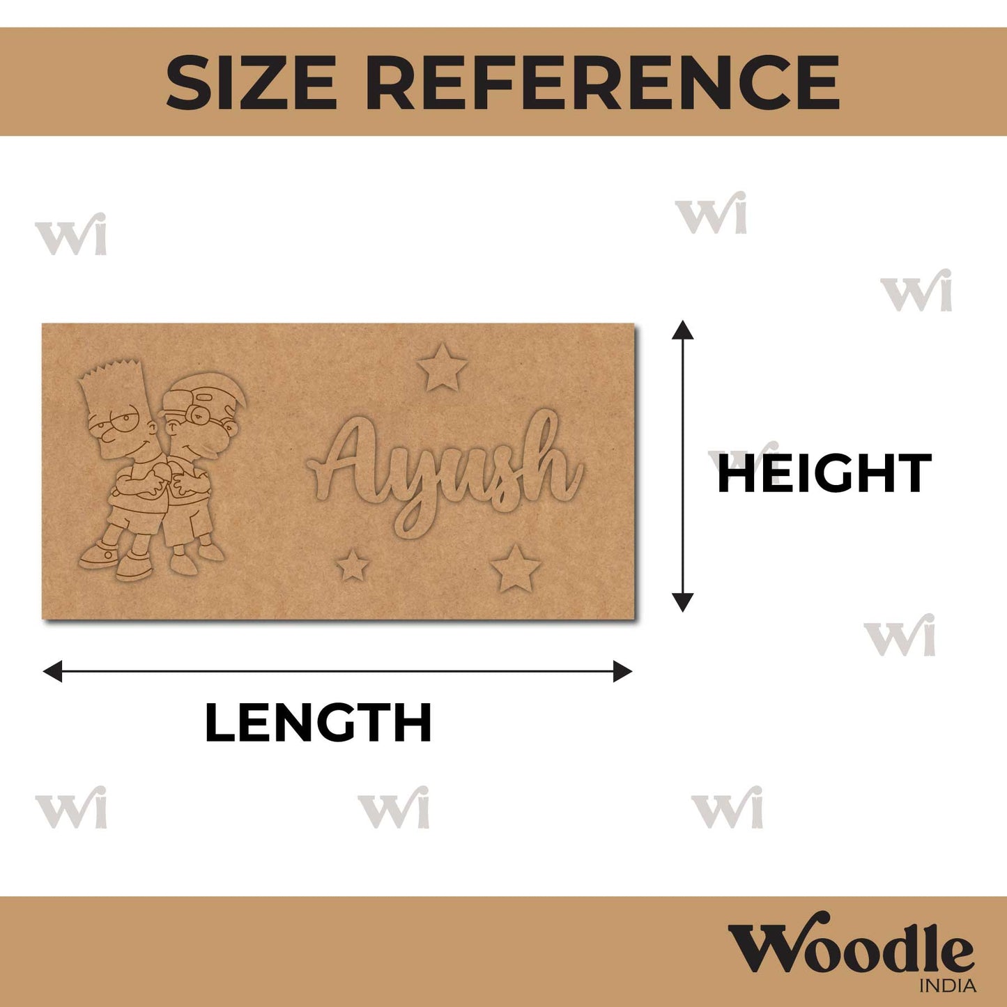 Simpsons Kids Nameplate MDF Design 1