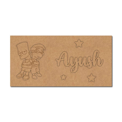 Simpsons Kids Nameplate MDF Design 1