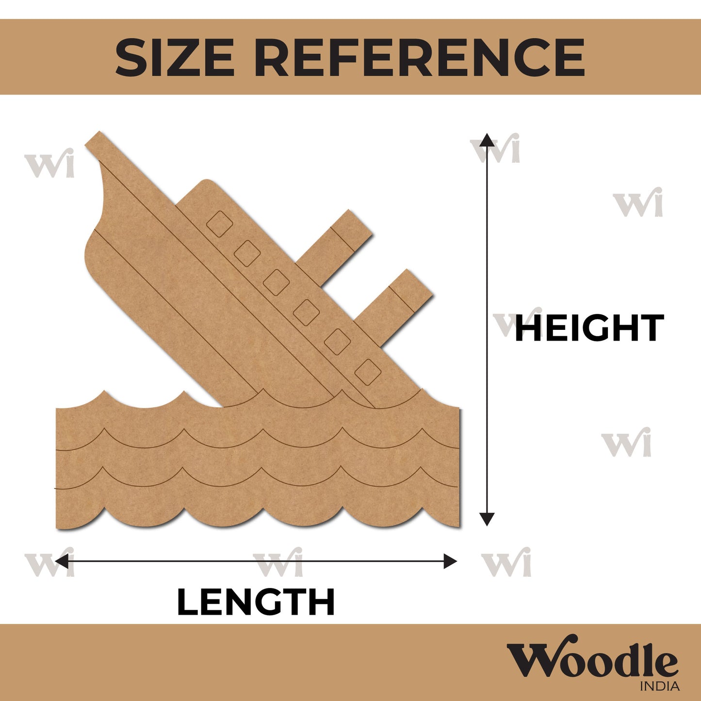 Sinking Ship Pre Marked MDF Design 1