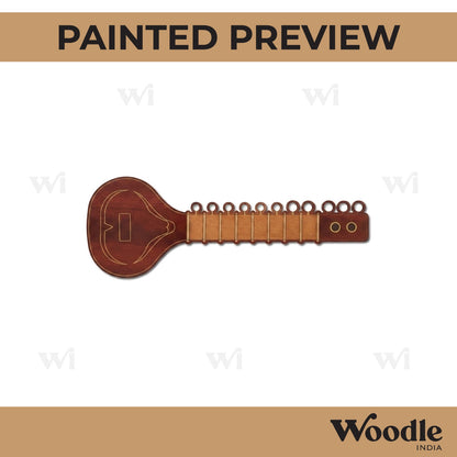 Sitar Musical Instrument Pre Marked MDF Design 1