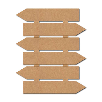 Six Arrow Plank Nameplate MDF Design 1