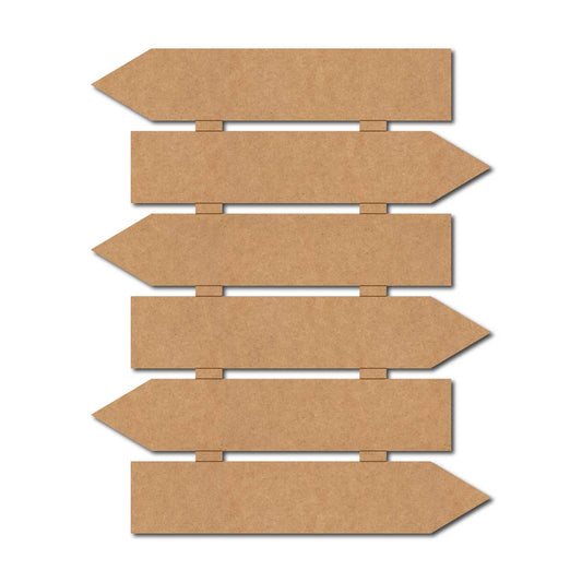 Six Arrow Plank Nameplate MDF Design 1