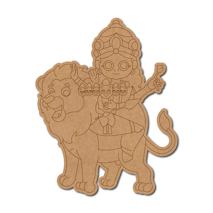 Skandamata Goddess Durga Pre Marked MDF Design 1