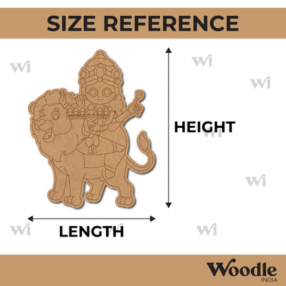 Skandamata Goddess Durga Pre Marked MDF Design 1