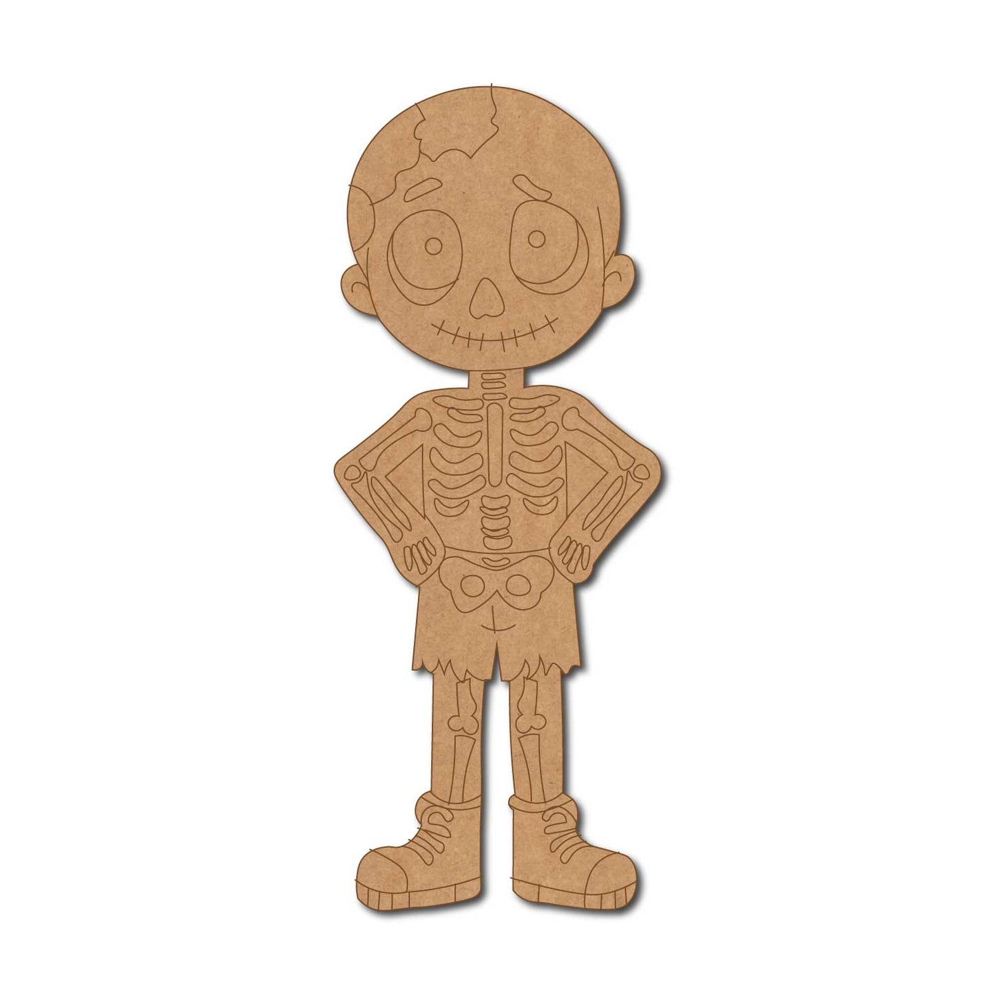 Skeleton Halloween Cartoon Pre Marked MDF Design 1