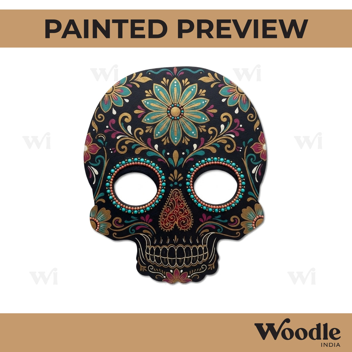Skeleton Skull Pre Marked MDF Design 1
