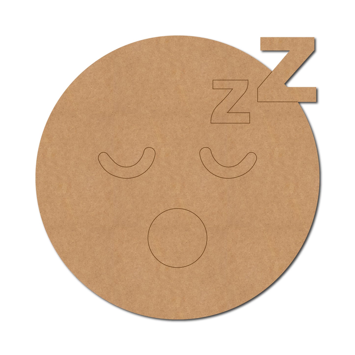 Sleeping Face Emoji Pre Marked MDF Design 1