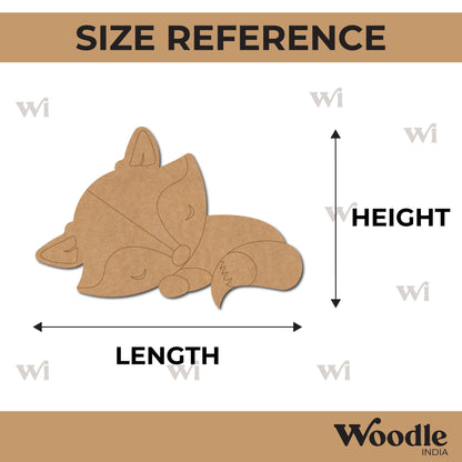 Sleeping Fox Pre Marked MDF Design 1