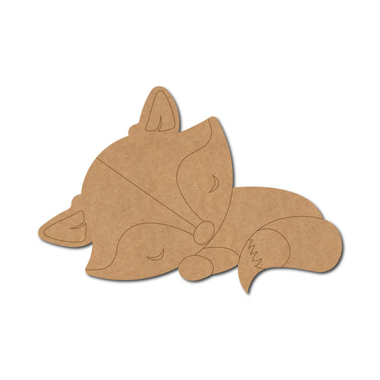 Sleeping Fox Pre Marked MDF Design 1