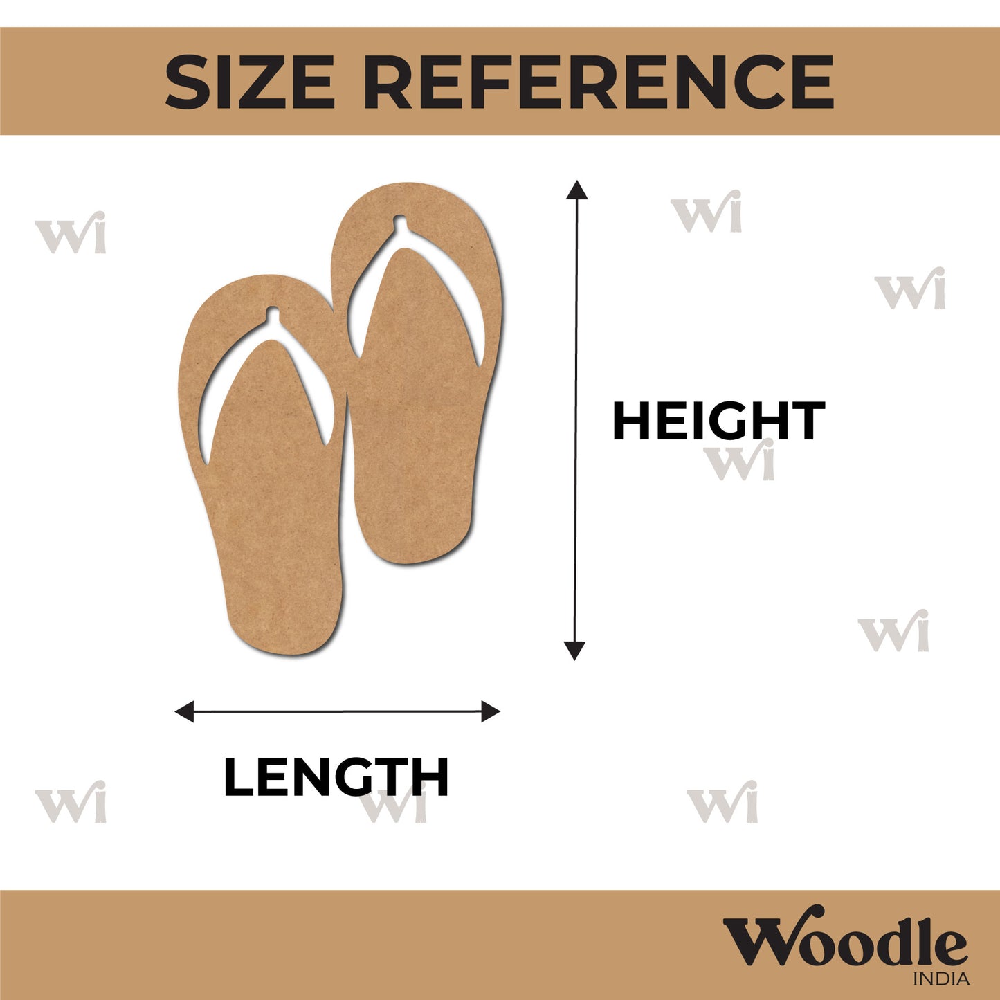 Slippers Cutout MDF Design 1