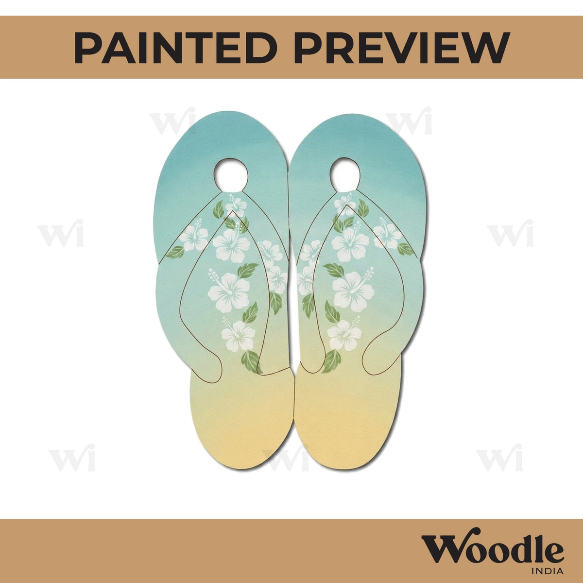 Slippers Pre Marked MDF Design 4
