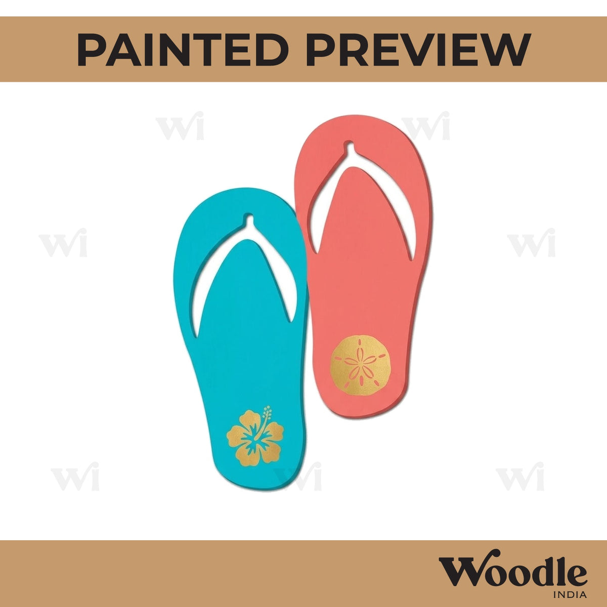 Slippers Cutout MDF Design 1