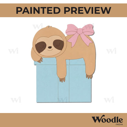 Sloth Christmas Pre Marked MDF Design 3