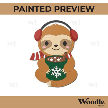 Sloth Christmas Pre Marked MDF Design 5