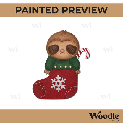 Sloth Christmas Pre Marked MDF Design 7
